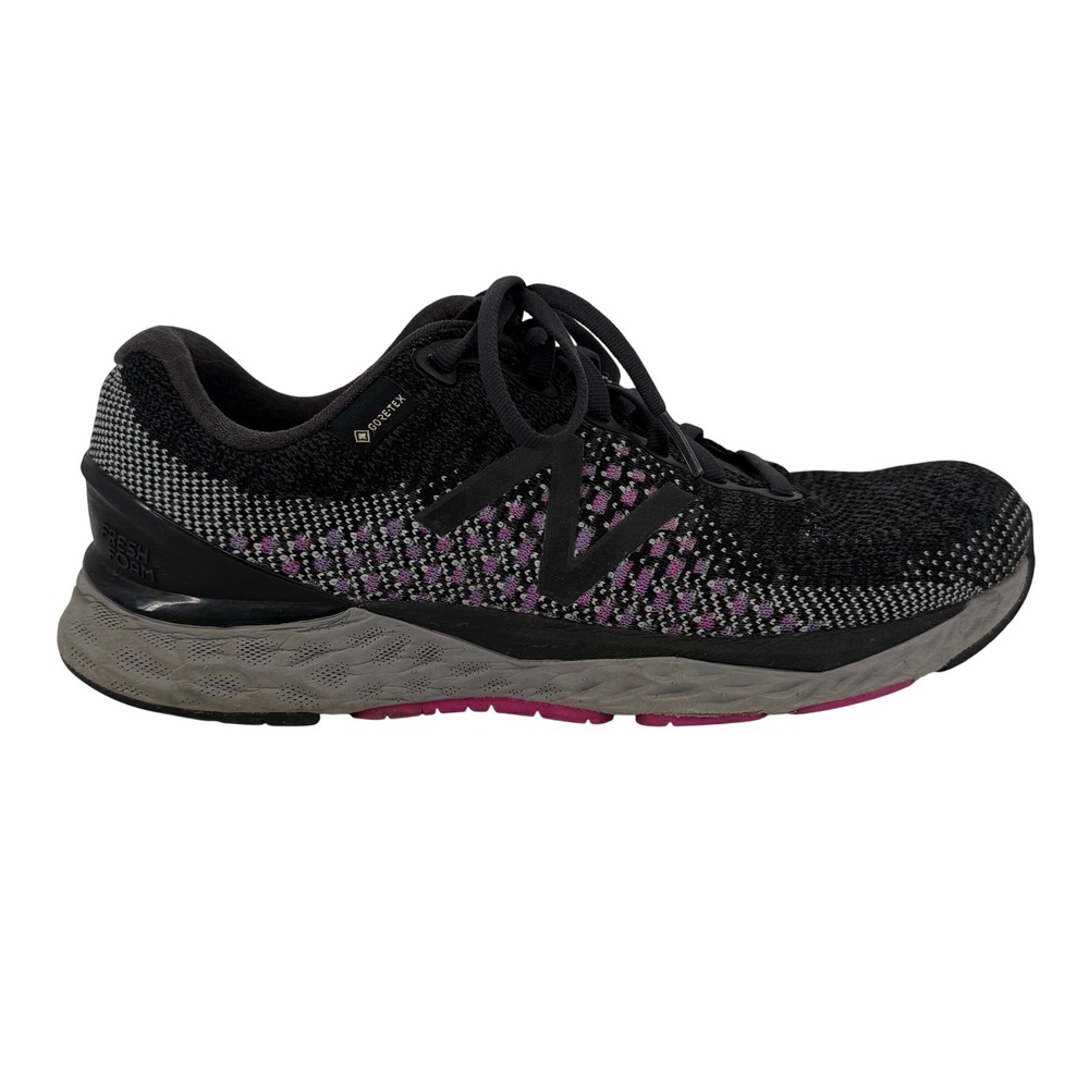 New Balance Fresh Foam 880 v10 GTX Womens 9 Black Purple Waterproof Good